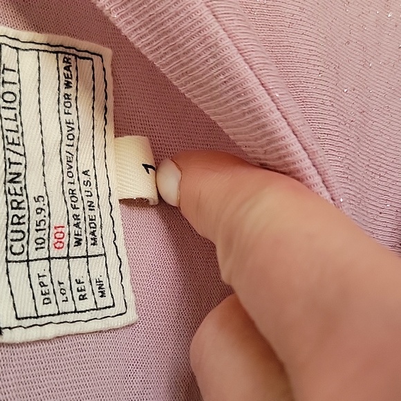 Current Elliott Glittery Scoop Neck Tee Shirt - Picture 4 of 6